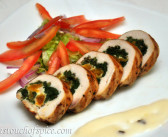 Chicken Roulade Stuffed with Cheese, Spinach & Apricots
