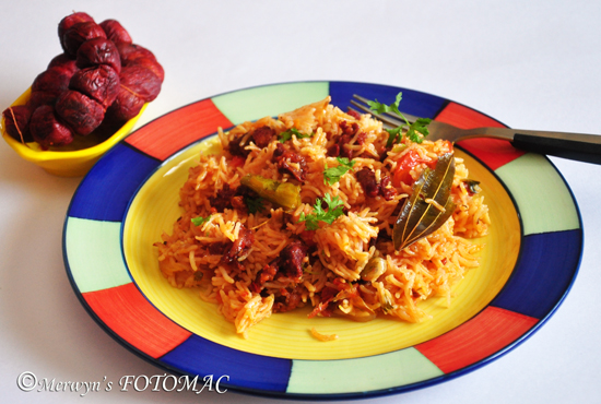 Goan Pork Sausage Pulao (Linguiça/Chorizo Pulao) - Hilda's Touch Of Spice