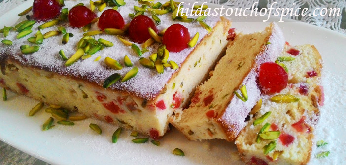 Glacé Cherry & Pistachio Cake